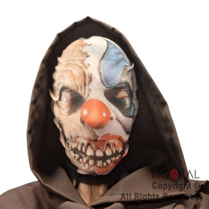 MASCARA PAYASO TERRORIFICO HALLOWEEN TELA X 1